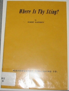 Image for Where is Thy Sting? - A One-Act Play