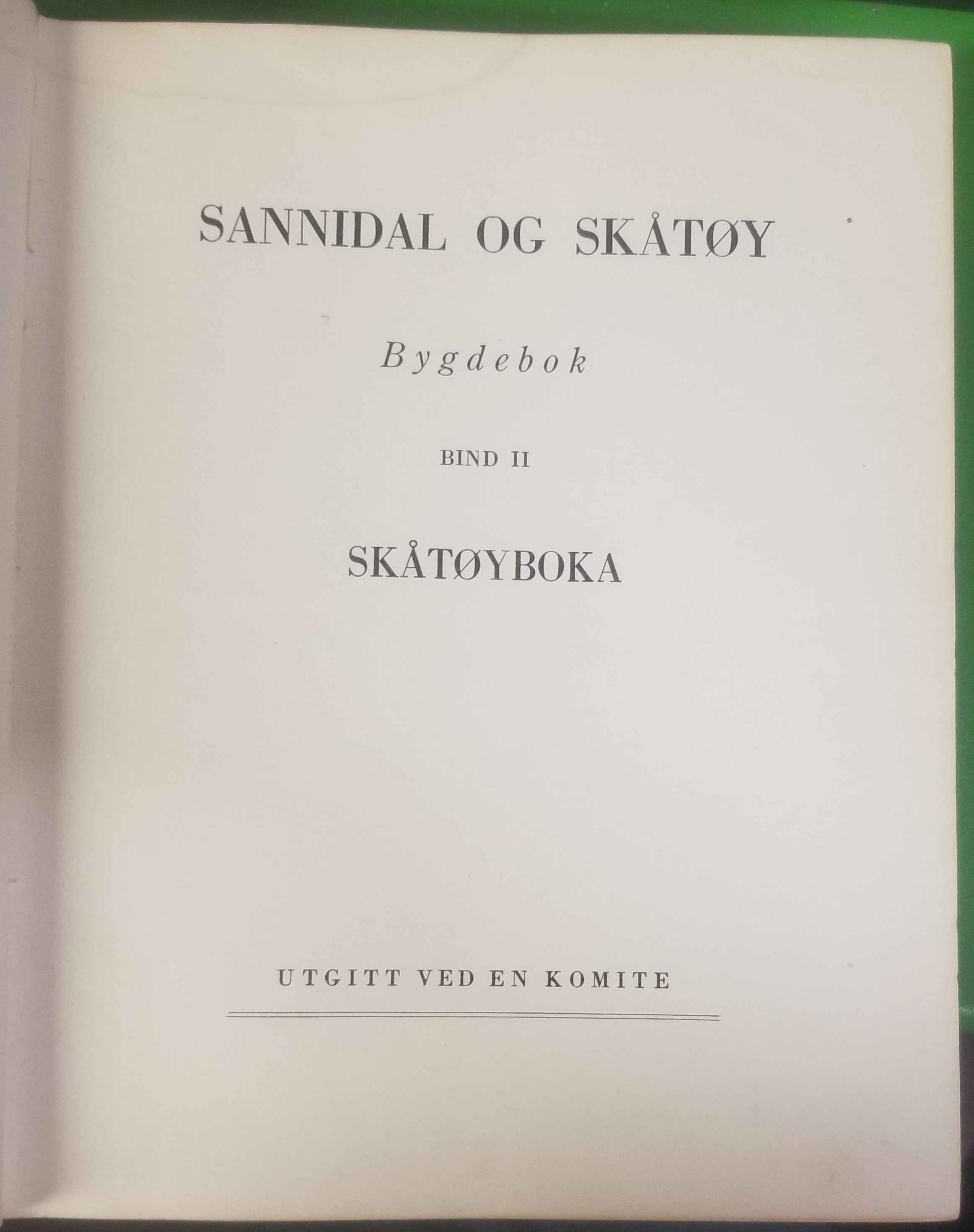 Image for Sannidal og Skåtøy : bygdebok. 2 : Skåtøyboka