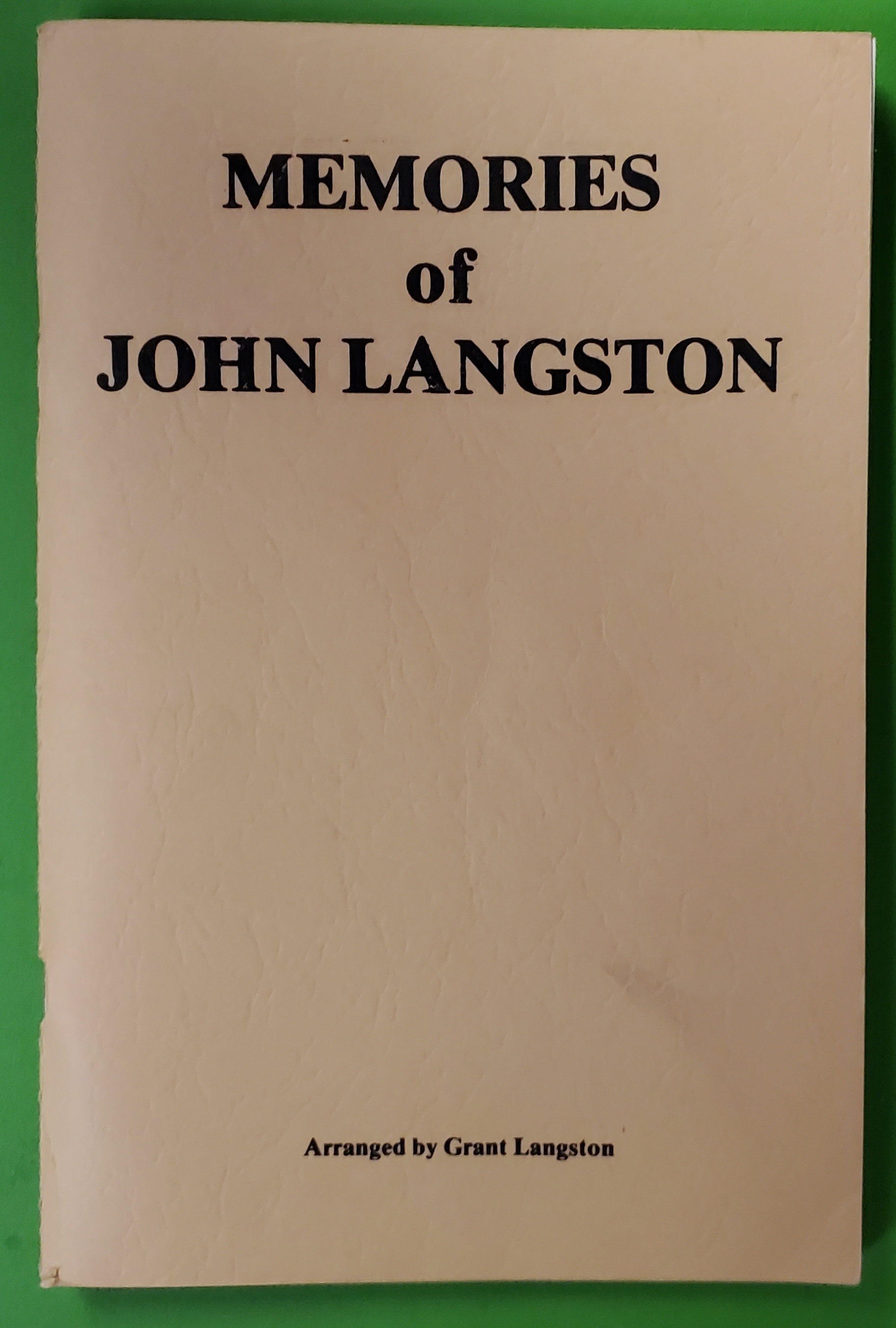 Image for Memories of John Langston